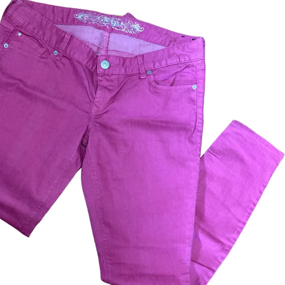 Pink Express Jeans Slim Fit Ultra Low Rise Size 12